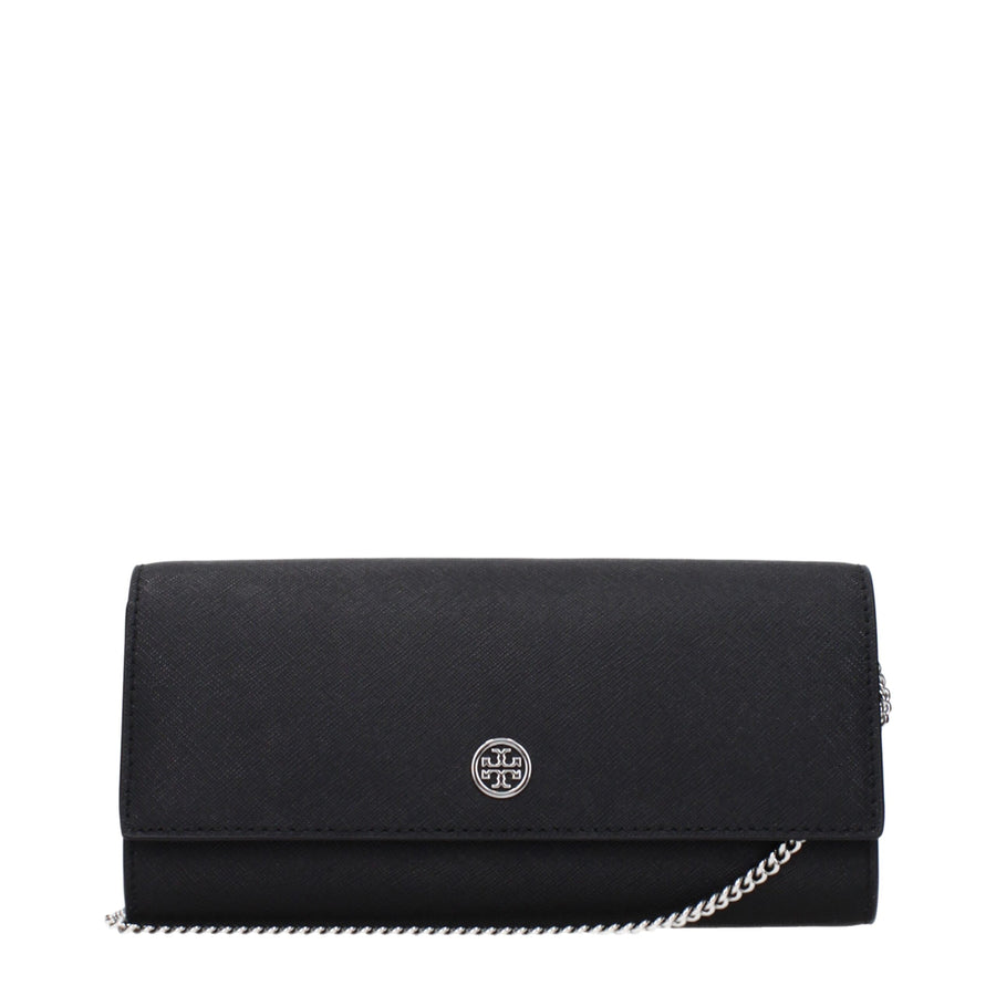 Black Leather Clutch Bag