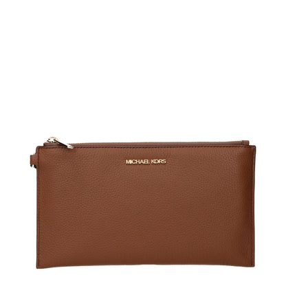 Brown Leather Clutch Bag