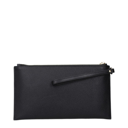 Black Leather Clutch Bag