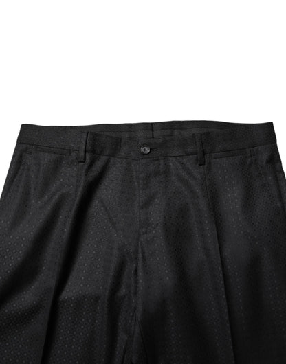 Black Jacquard Single Breasted 2 Piece Suit