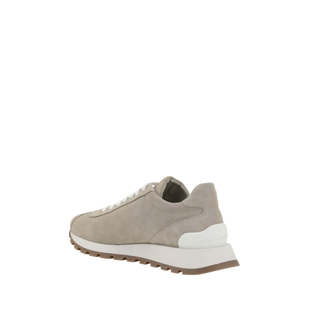 Beige Rubber Platform Sneakers