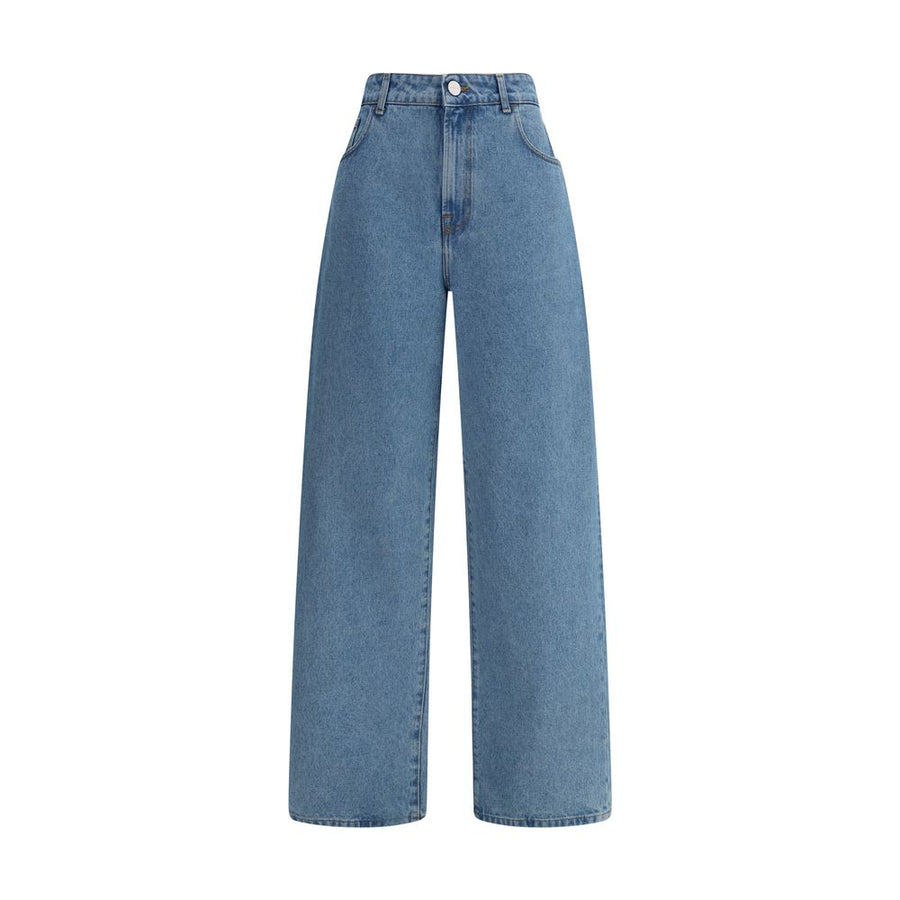 Blue Cotton Relaxed Fit Jeans
