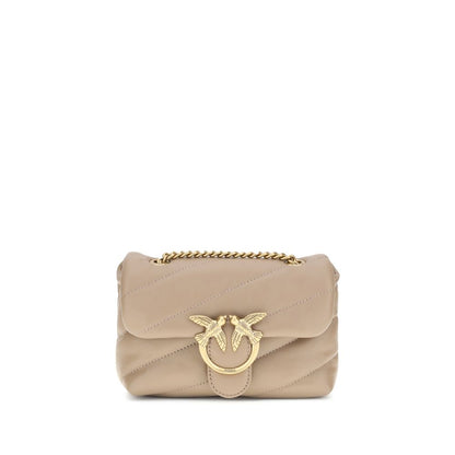 Beige Calf Leather Bos Taurus Shoulder Bag