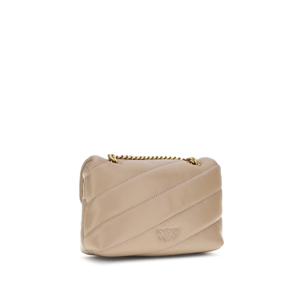 Beige Calf Leather Bos Taurus Shoulder Bag