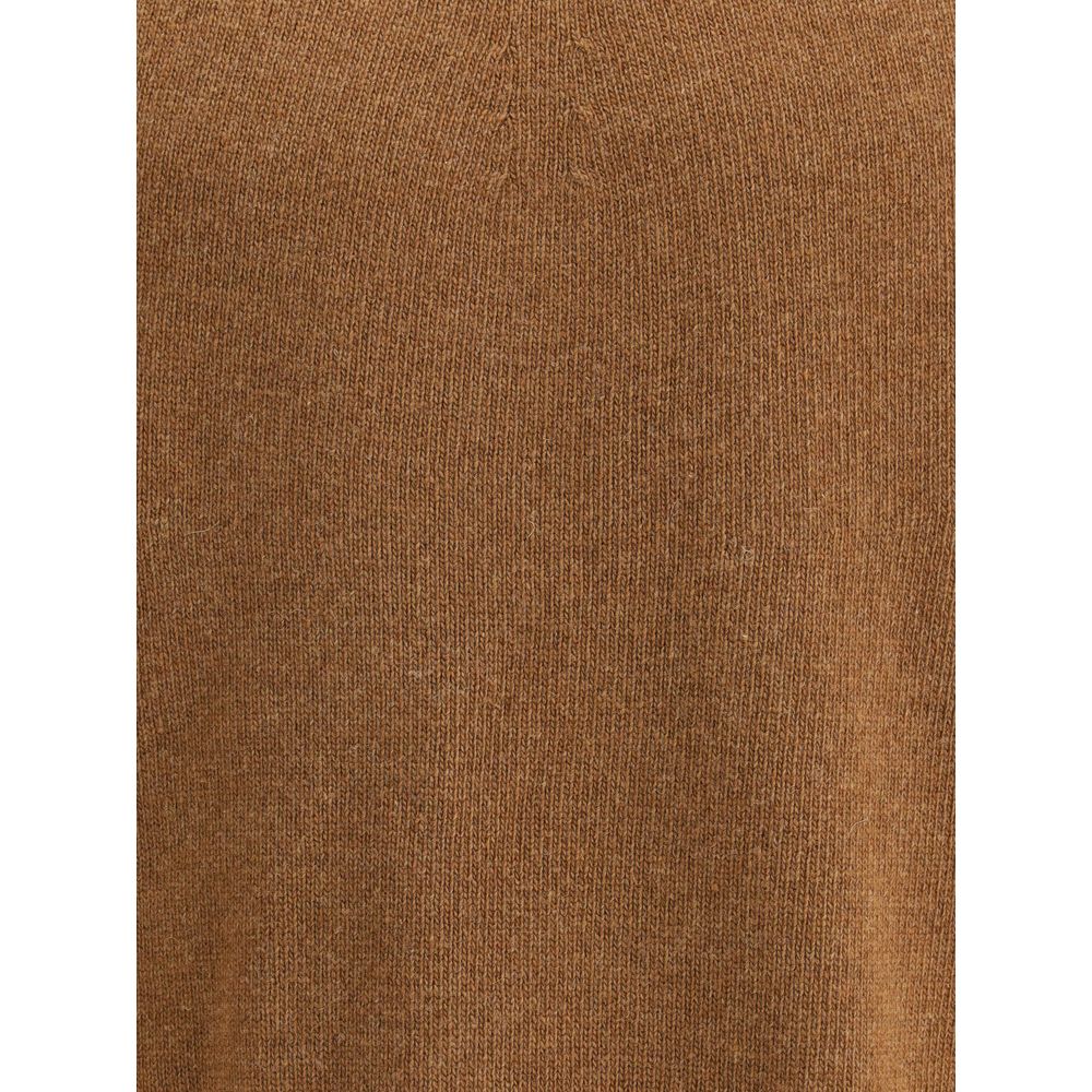 Brown Fleece Wool Sweatshirt