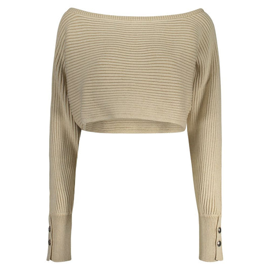 Beige Cotton Sweater