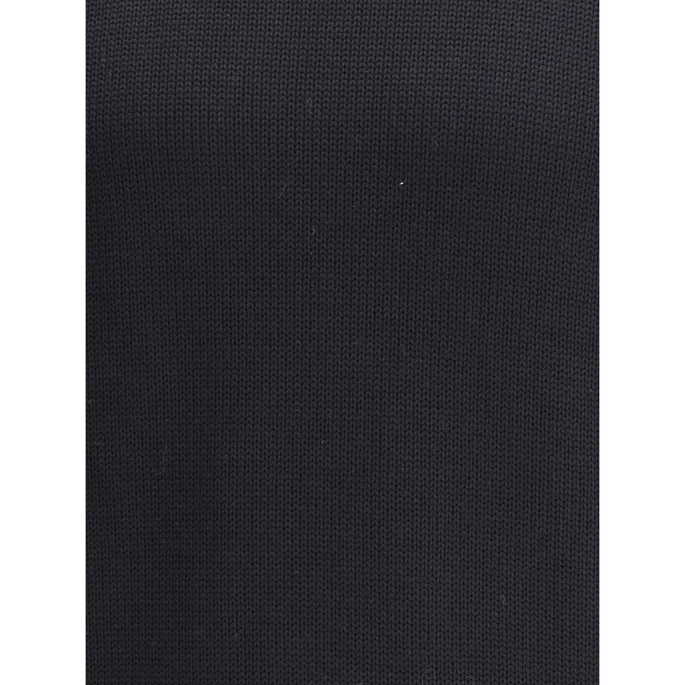 Black Merino Wool Turtleneck