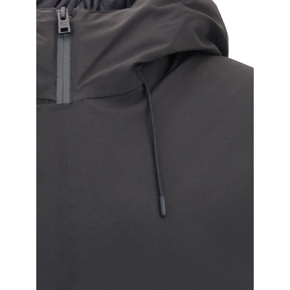 Black Polyester Shell Jacket