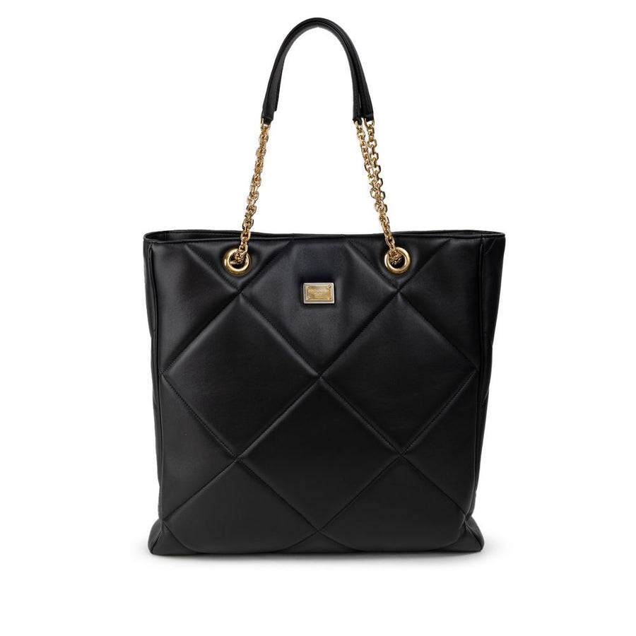 Black Leather Tote Bag