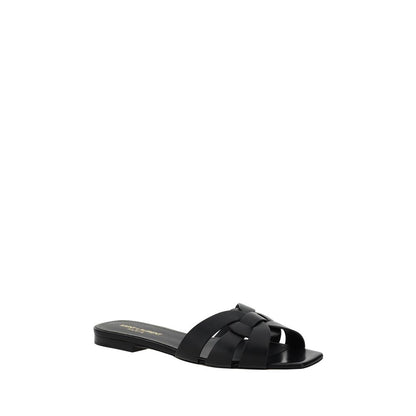 Black Calf Leather Bos Taurus Sandals