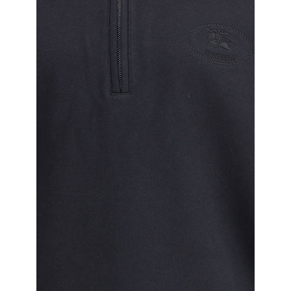 Black Cotton Sweatshirt