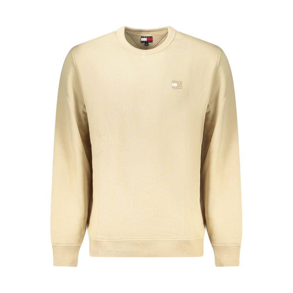 Beige Cotton Men Sweater