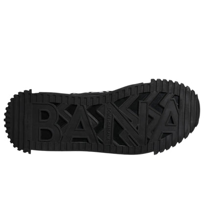 Black Logo Lace Up Low Top NS1 Sneakers