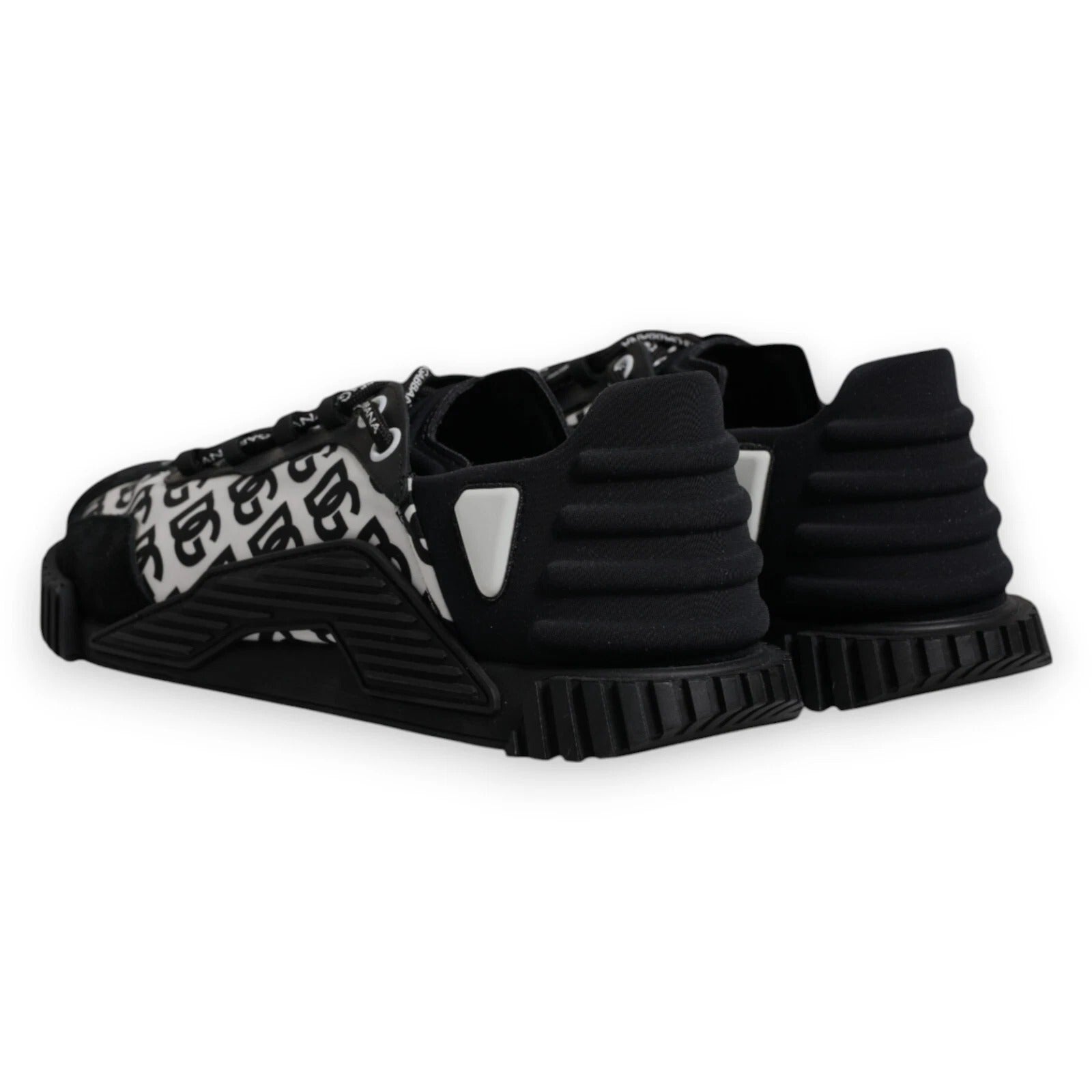 Black Logo Lace Up Low Top NS1 Sneakers