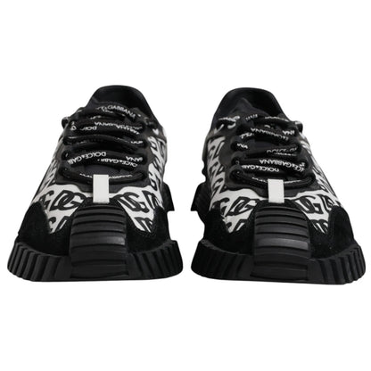 Black Logo Lace Up Low Top NS1 Sneakers