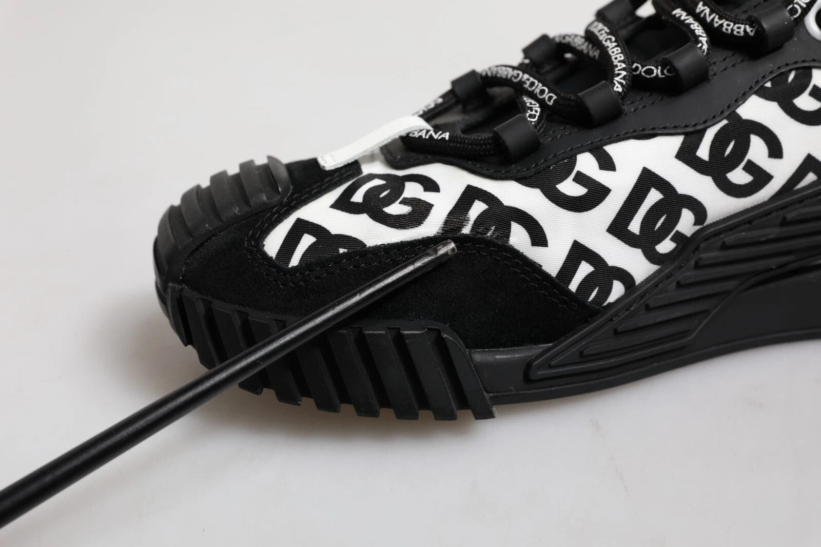 Black Logo Lace Up Low Top NS1 Sneakers