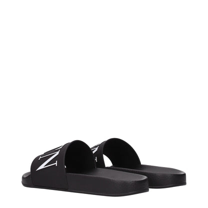 Black Cotton Slippers