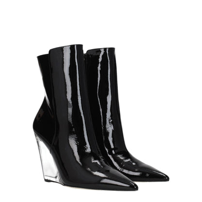 Black Leather Ankle Boots