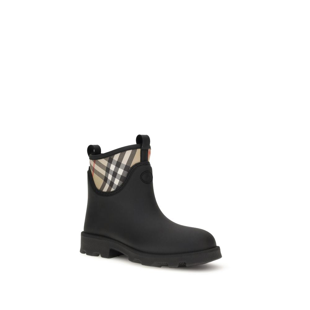 Black Rubber Ankle Boots