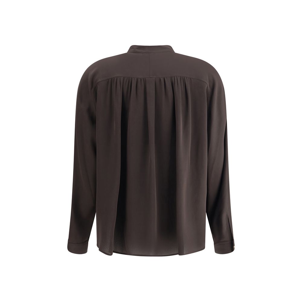 Brown Silk Shirt