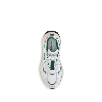 White Calf Leather Bos Taurus Athletic Sneakers
