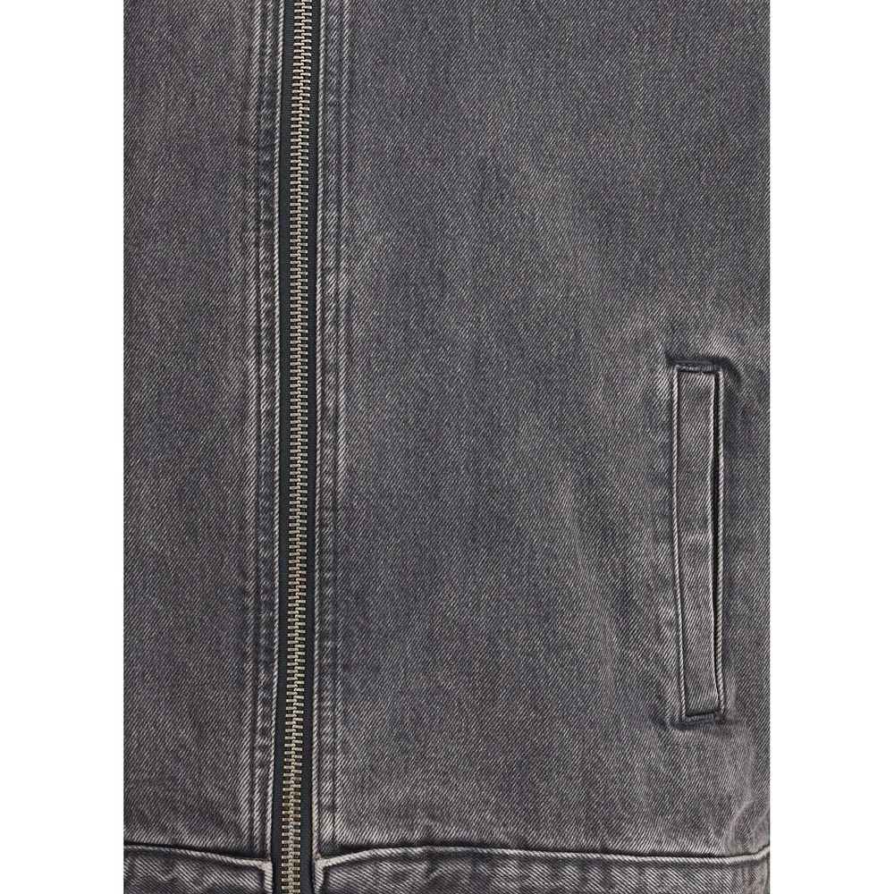 Gray Cotton Denim Jacket