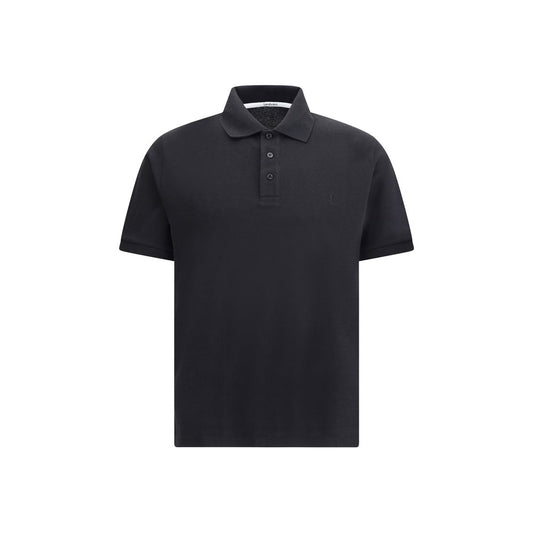 Black Cotton Polo Shirt