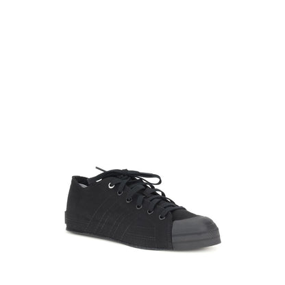 Black Fabric Athletic Sneakers