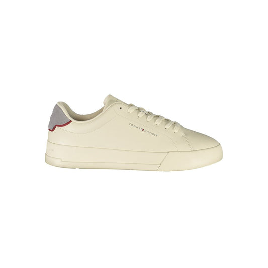 Beige Leather Men Sneaker