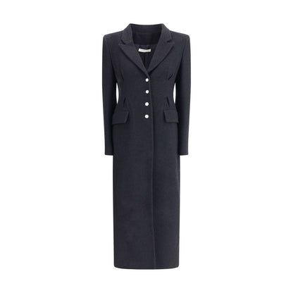 Black Fleece Wool Coat