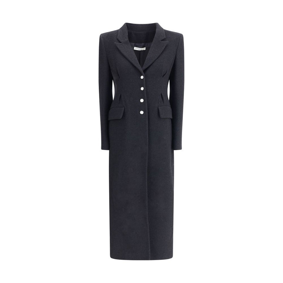 Black Fleece Wool Coat