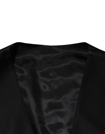 Black Wool Dress Formal Men Waistcoat Vest