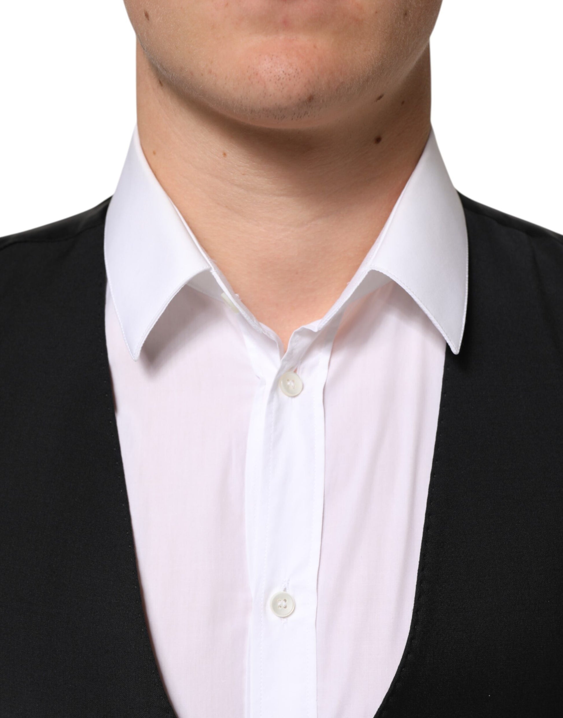 Black Wool Dress Formal Men Waistcoat Vest