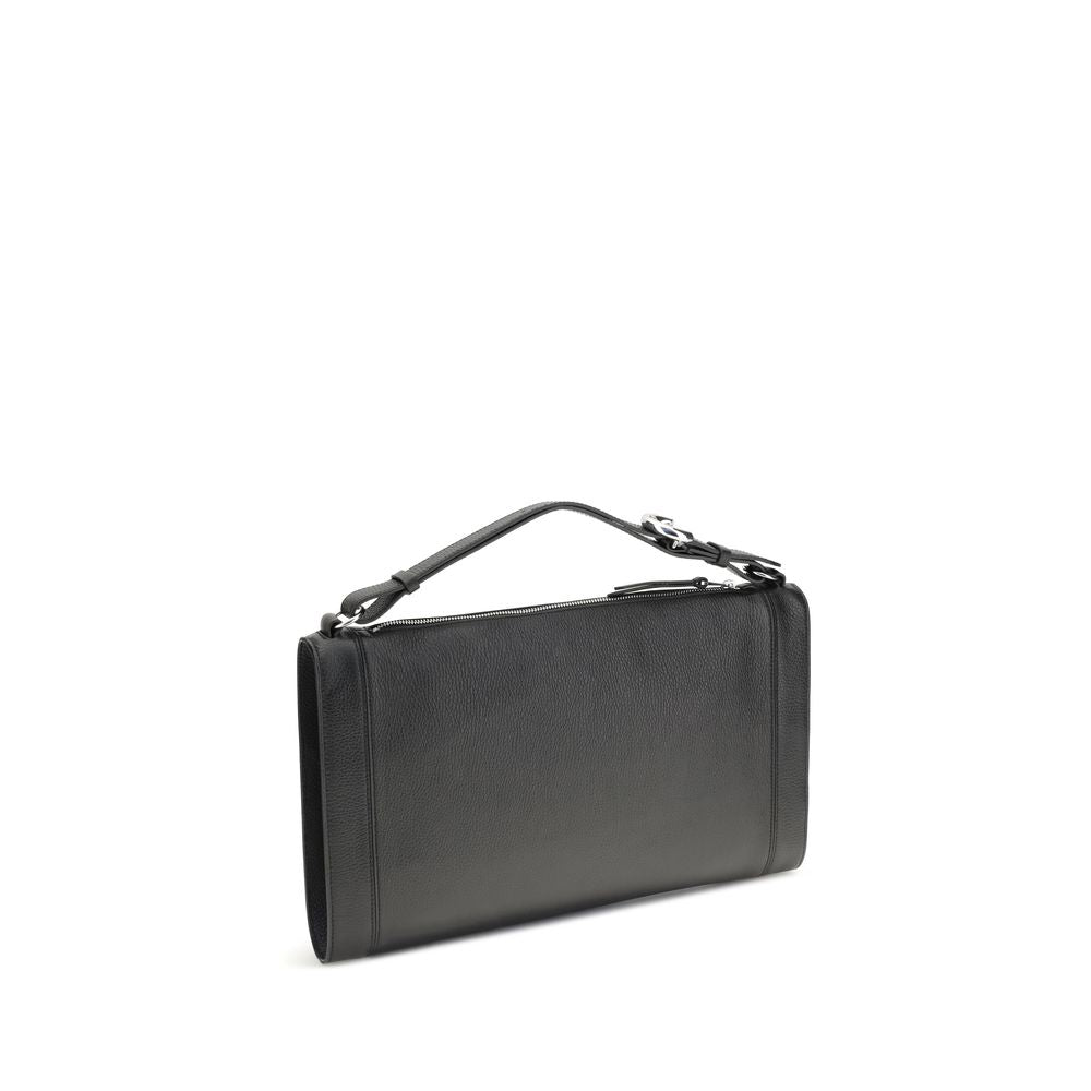 Black Calf Leather Bos Taurus Handbag