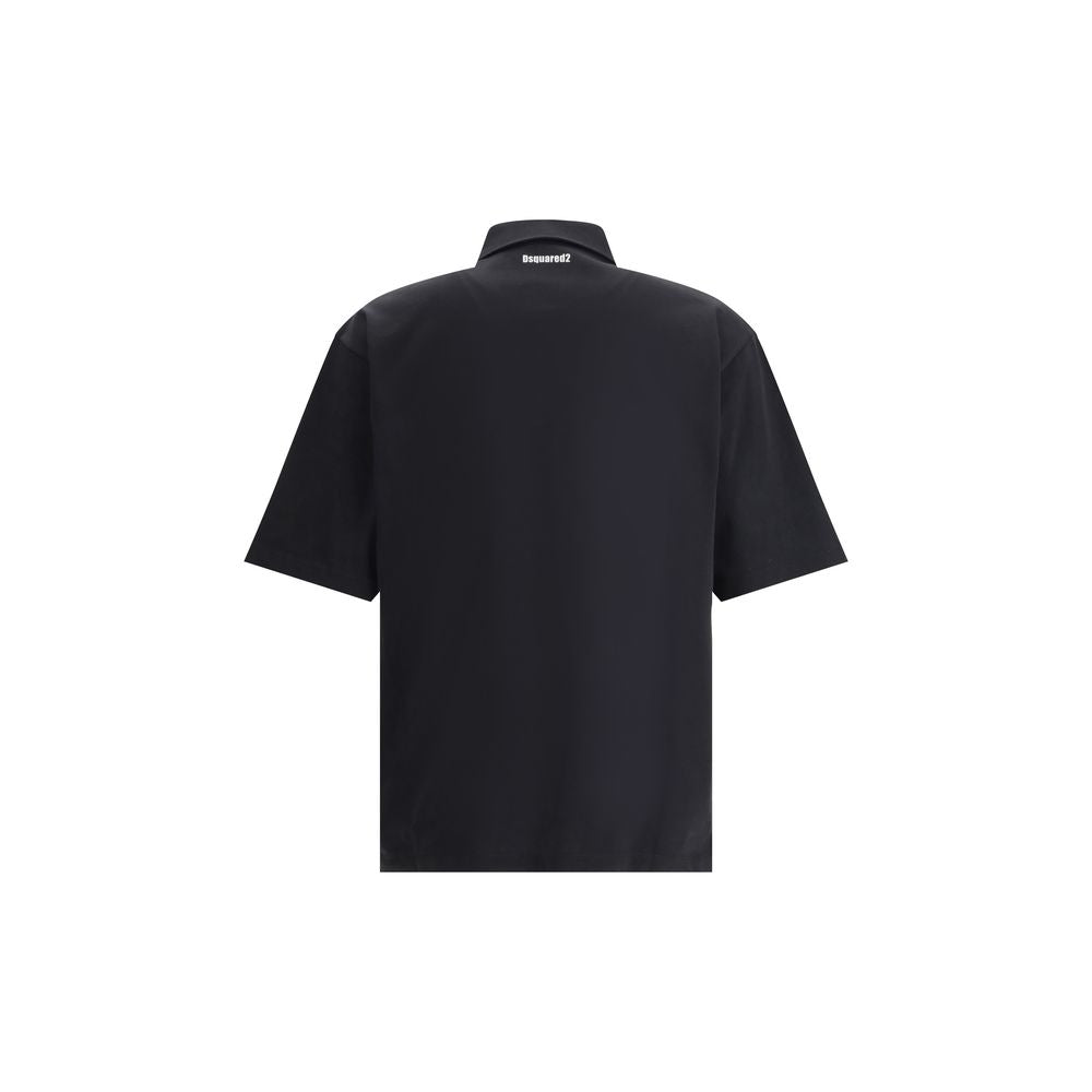 Black Cotton Polo Shirt