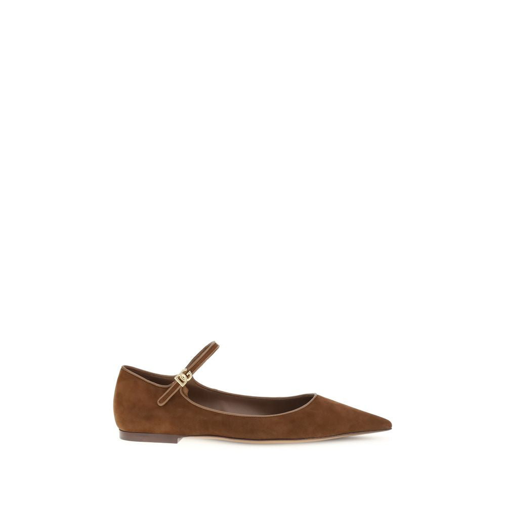 Brown Goatskin Ballet Flats