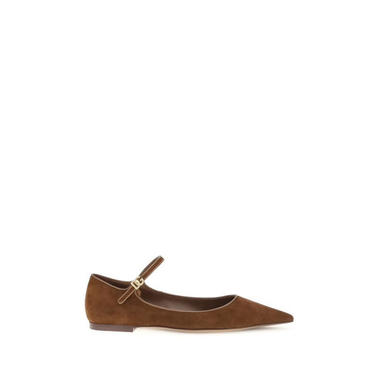 Brown Goatskin Ballet Flats