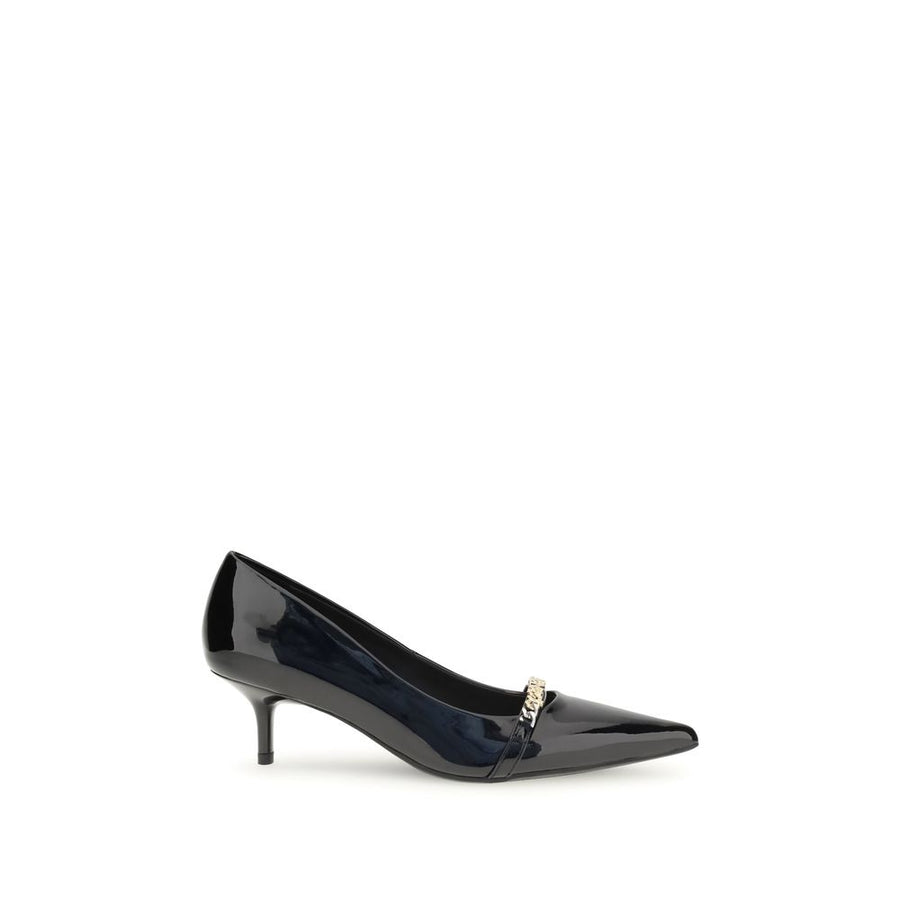 Black Calf Leather Bos Taurus Mid Heel Pumps