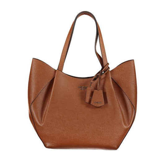 Brown Polyethylene Women Handbag