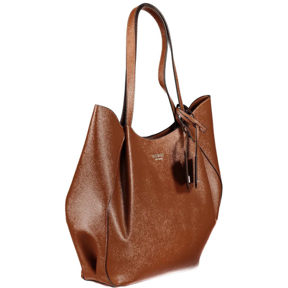 Brown Polyethylene Women Handbag