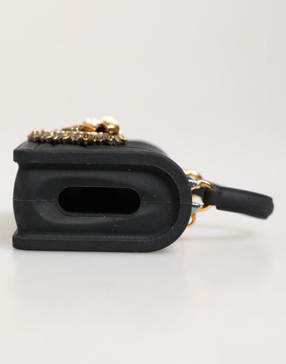 Black Silicone Devotion Heart Cover Hand Bag Airpod Case