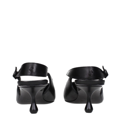 Black Leather Sandals