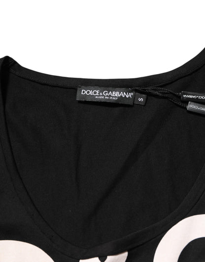 Black Cotton Sleeveless Tank Top DG Logo Men T-shirt