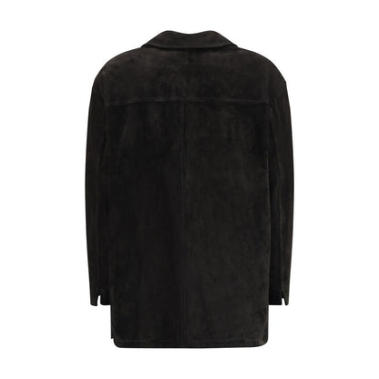 Black Calf Leather Bos Taurus Coat