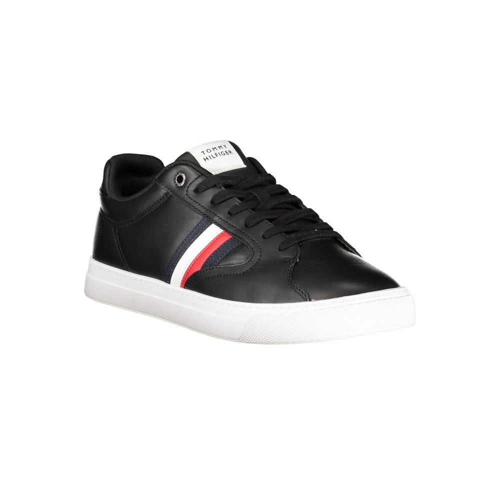Black Leather Men Sneaker
