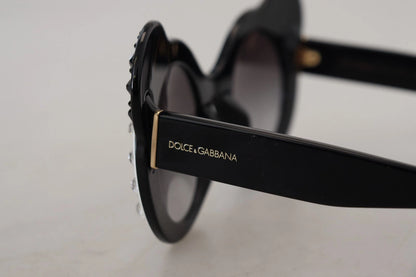 DG4325BM White Black Acetate Crystal Shades Sunglasses