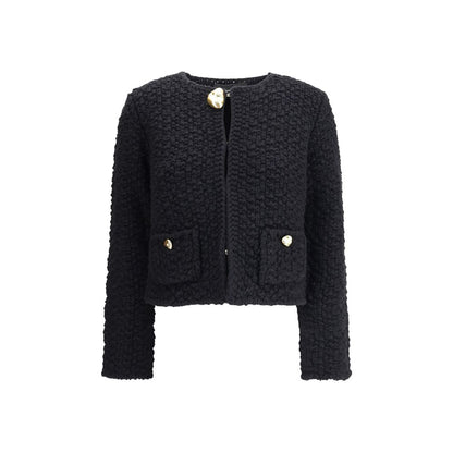 Black Fleece Wool Coat