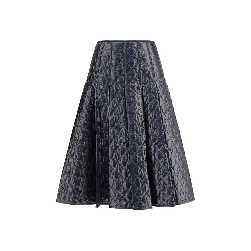 Black Polyamide Midi Skirt