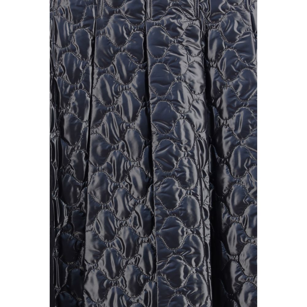 Black Polyamide Midi Skirt