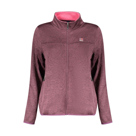 "Viola Polyester Woman Sweatshirt with External Zip Pockets"
